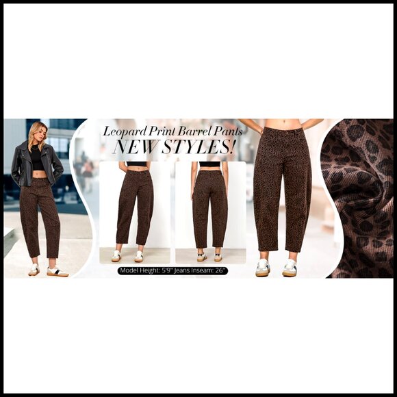 High Waisted Barrel Jeans Wide Leg Cropped Stretch Denim Pants Trendy - Picture 7 of 7